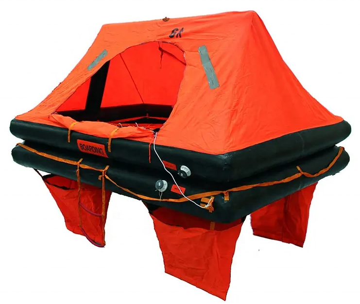 6 8 10 20 25 person Waterproof Solas Inflatable liferaft Floating Island Lake River marine rescue Life Raft