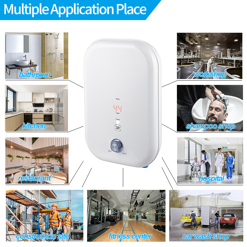 Free Sample Kitchen Wall Mounted Mini Electric Water Heaters Geyser 3.5-5.5KW Smart Instant Tankless Hot Water Heater