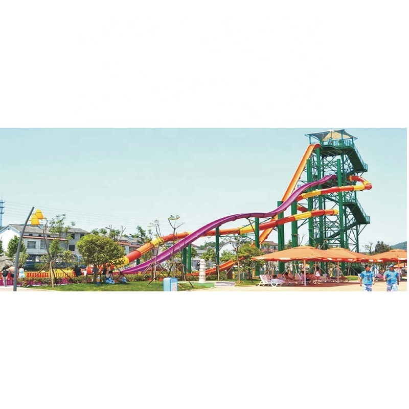 Water Park Equipment Used Slide Fiberglass Water Slides for Sale Commercial Pool Hot-dip Galvanized Water Slide Tongxin