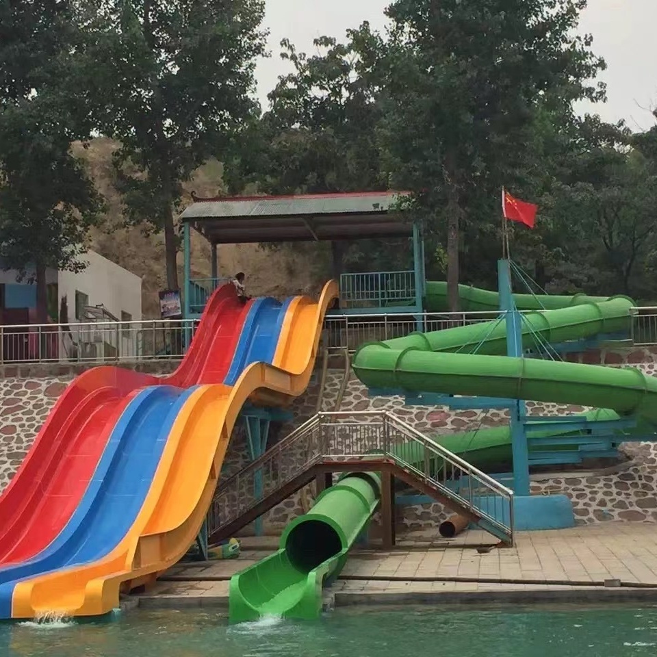 Customizable water park large spiral combination slide fiberglass water slide