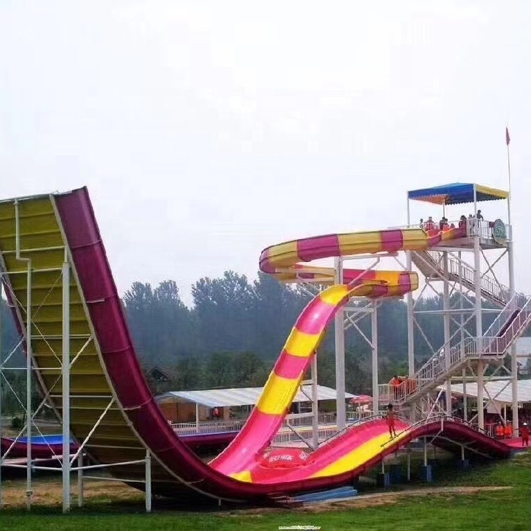 Customizable water park large spiral combination slide fiberglass water slide