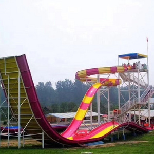 Customizable water park large spiral combination slide fiberglass water slide