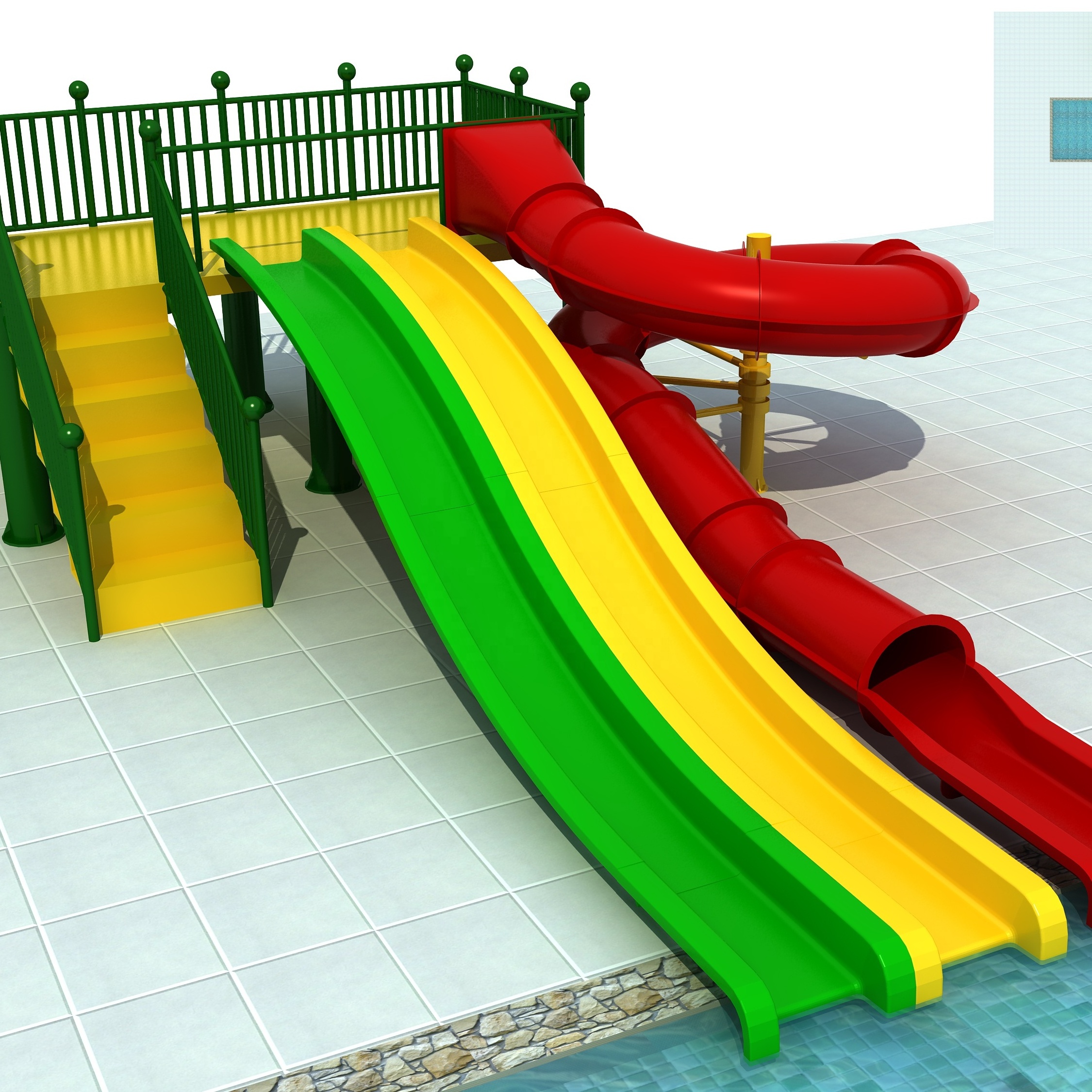 Professional Manufacturer for Smooth Fiberglass Skin Raft Screw Water Slide Swimming Pool Slide