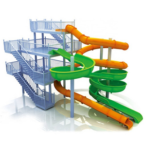 Water Park Equipment Used Slide Fiberglass Water Slides for Sale Commercial Pool Hot-dip Galvanized Water Slide Tongxin