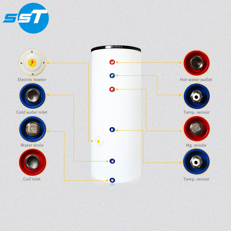 Easy to install indirect system pressurized solar water heater,solar collector hot water pumping heating system