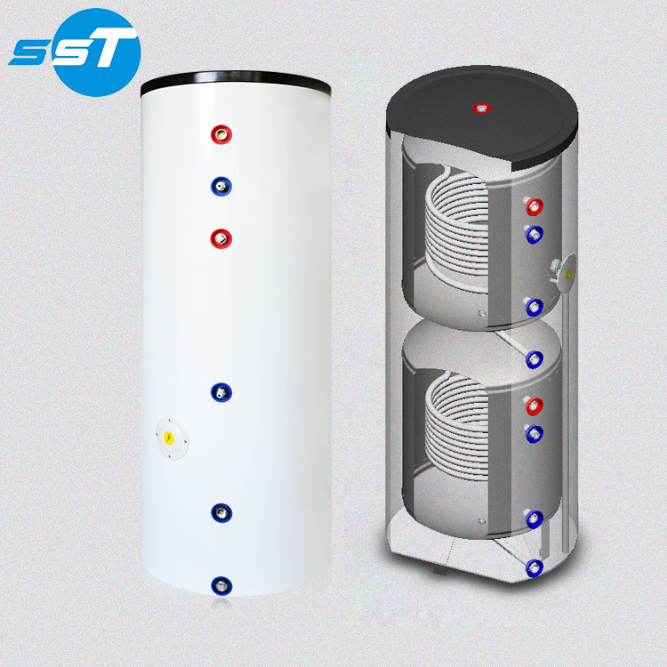 SST thermodynamic water solar heat pump system+wallmounted solar water heater with backup heat pump