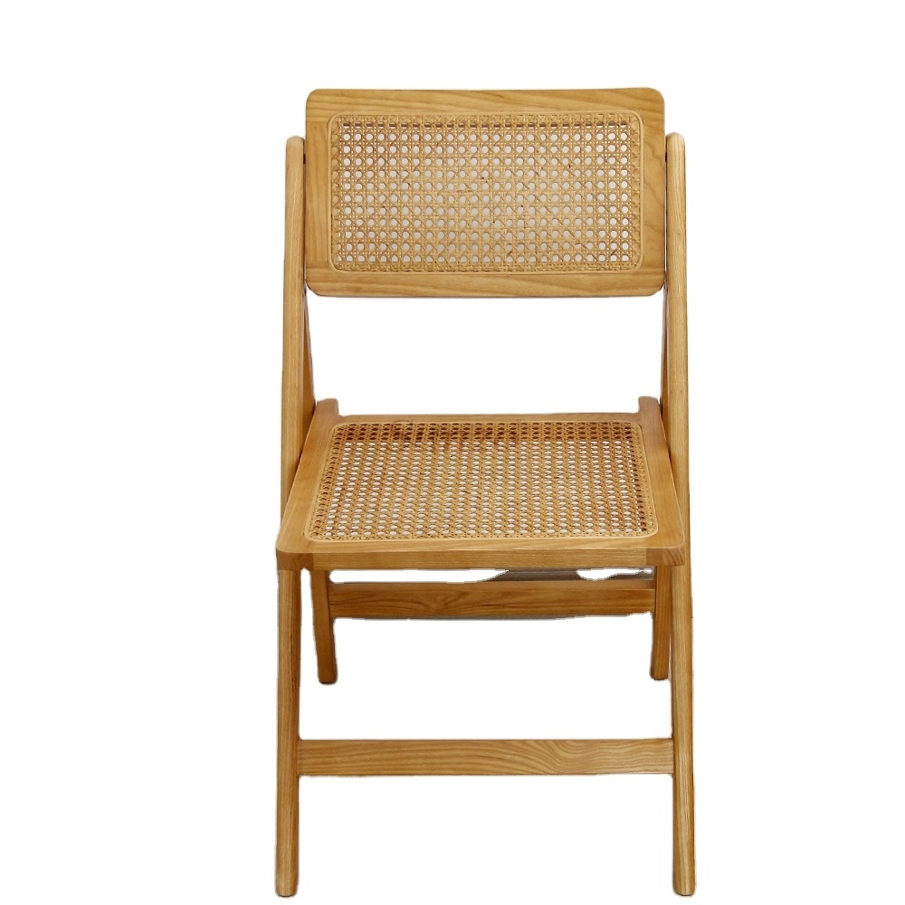 Antique foldable wedding rattan dining chair for restaurant and dining room