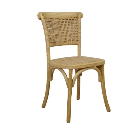 Hot Sale Rattan Natural Wooden Dining Chairs For Restaurants