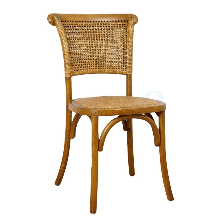 Hot Sale Rattan Natural Wooden Dining Chairs For Restaurants