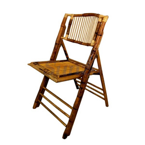 Rent gold outdoor folding bamboo garden activities wedding chair outdoor party wooden chair