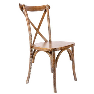 French bistro cross back dining chair Oak cross back bar banquet chair