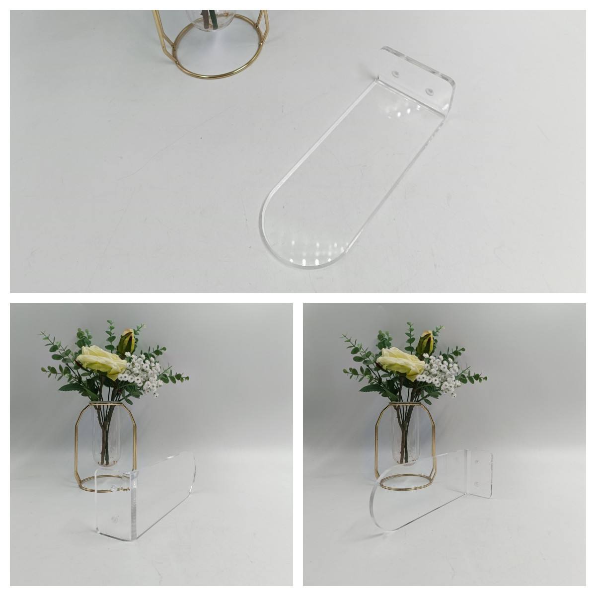 Hot Selling Acrylic Wall Floating Shoe Display Shelves Wall Mounted Clear Acrylic Sneaker Shelves To Show