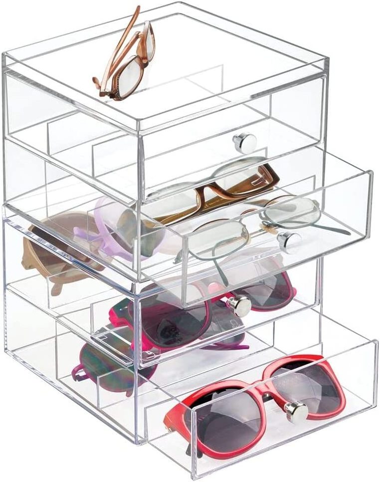 Stackable Acrylic Sunglasses Display Box Holder For Sunglasses