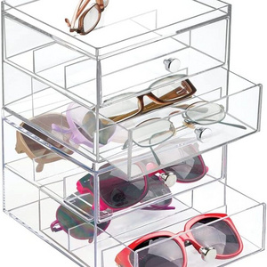 Stackable Acrylic Sunglasses Display Box Holder For Sunglasses