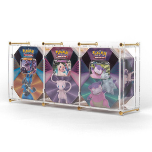 Wholesale Custom Acrylic Pokemon Yugioh MTG Cards Storage Case Booster Box  Display Case For Pokemon