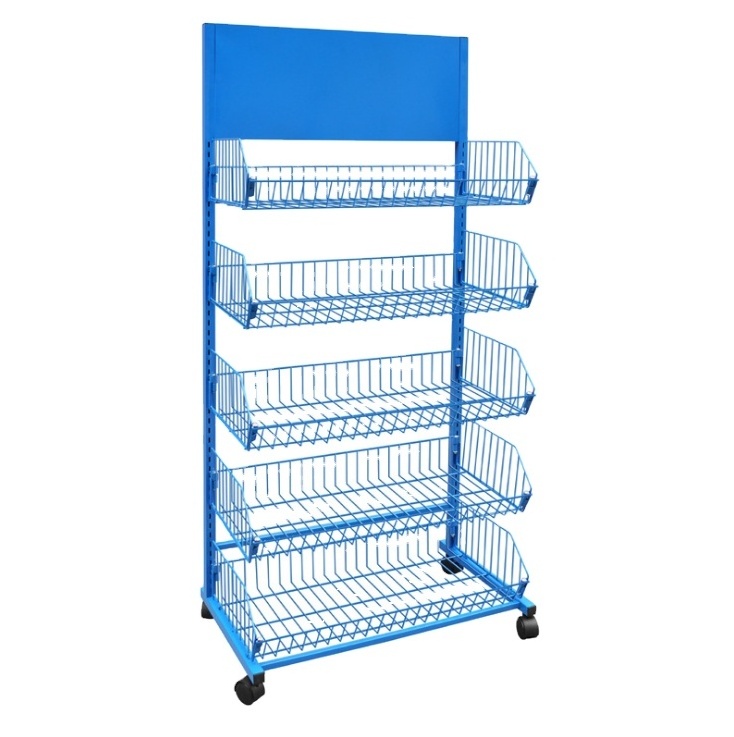 Canteen bulk food snack shelf removable display rack Candy bread potato chip display rack