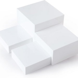 Set of 4 Acrylic Cube Display Box Risers Food Buffet Riser For Table, Retail Showcase, Catering, Cakes, Collectibles,