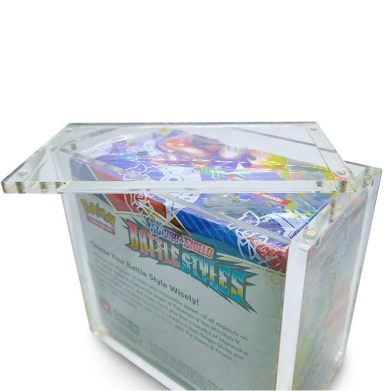 Wholesale Custom Acrylic Pokemon Yugioh MTG Cards Storage Case Booster Box  Display Case For Pokemon