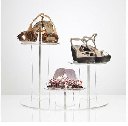 Tiered Acrylic Woman's Shoe Display Stands