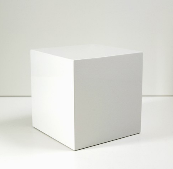 acrylic retail white display cubes