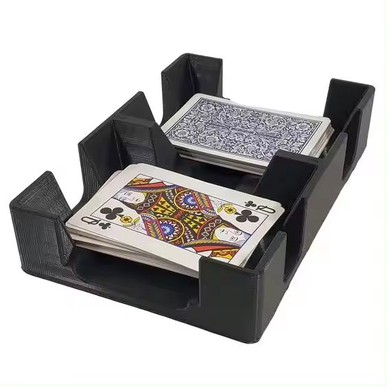 Acrylic Playing Card Tray 360 Degree Revolving Playing Card Tray Clear Acrylic Card Deck Holder