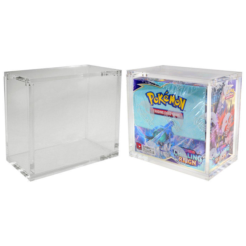 Wholesale Custom Acrylic Pokemon Yugioh MTG Cards Storage Case Booster Box  Display Case For Pokemon