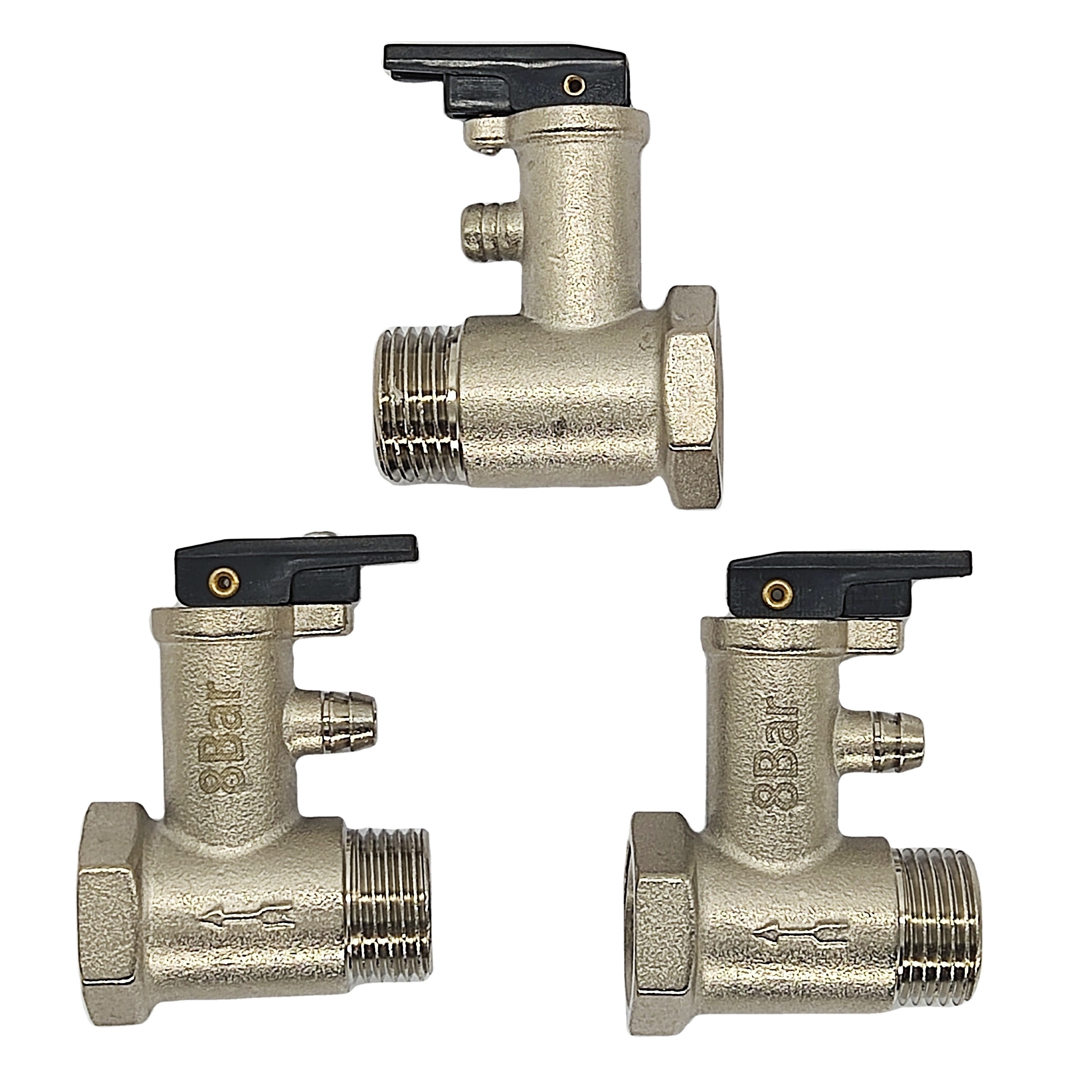 WEILING Hot Selling 1/2 8 Bar water heater safety valve brass relief valve