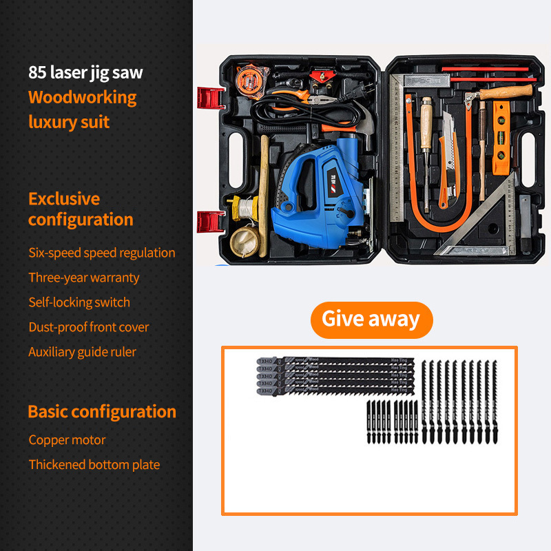 WHAMX Cordless Electric Power Tool Portable Electric Jig Saw Machine Metal Cutting Wood set