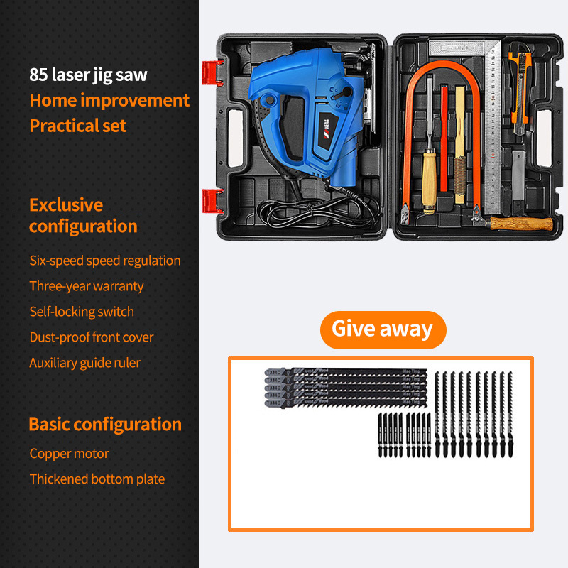 WHAMX Cordless Electric Power Tool Portable Electric Jig Saw Machine Metal Cutting Wood set