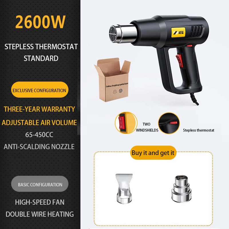 WHAMX F2D 2000w Variable Temperature portable Power Adjustable best selling industrial heat gun