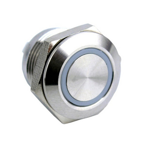 16mm Metal push Button Switch 2pin Ring 12V led Illuminated light momentary waterproof switch Push Button