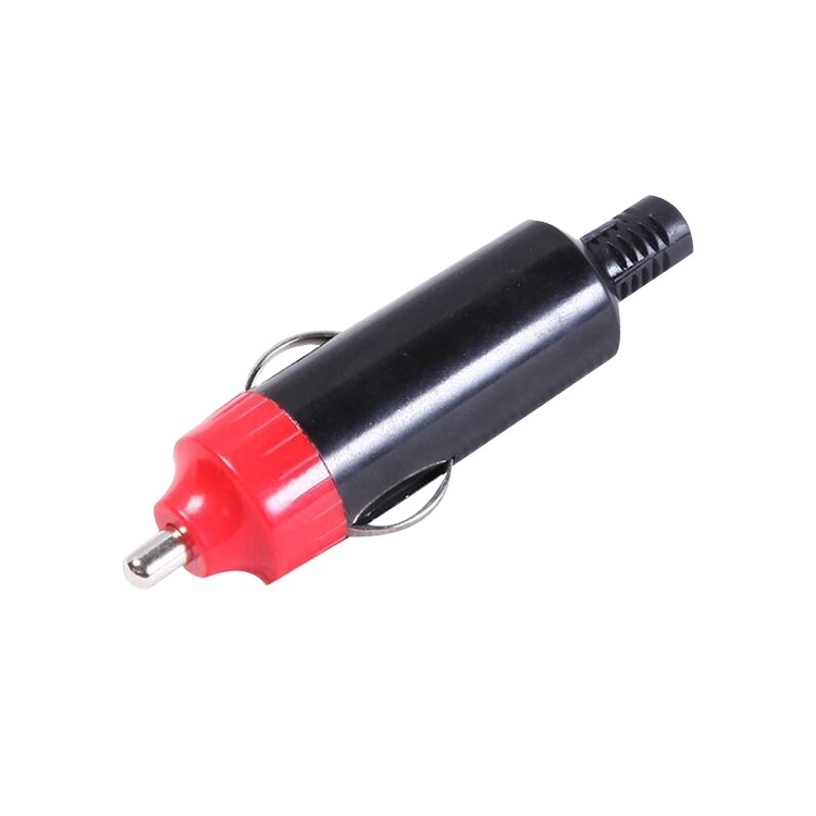 Welfnobl 12V European Red Head Charged Car Cigarette Lighter Power Plug With Adapter Cable Charging For 3C Electronic Products