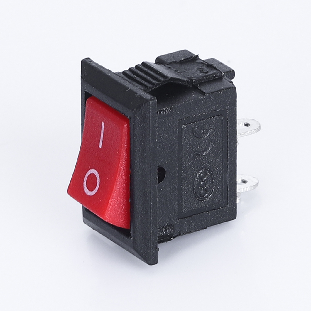 Rectangle Rocker Switch 6 A 19.2*13mm Black PA66 ON-OFF Short 2PIN Mini Rectangle Rocker Switch for Water Dispenser