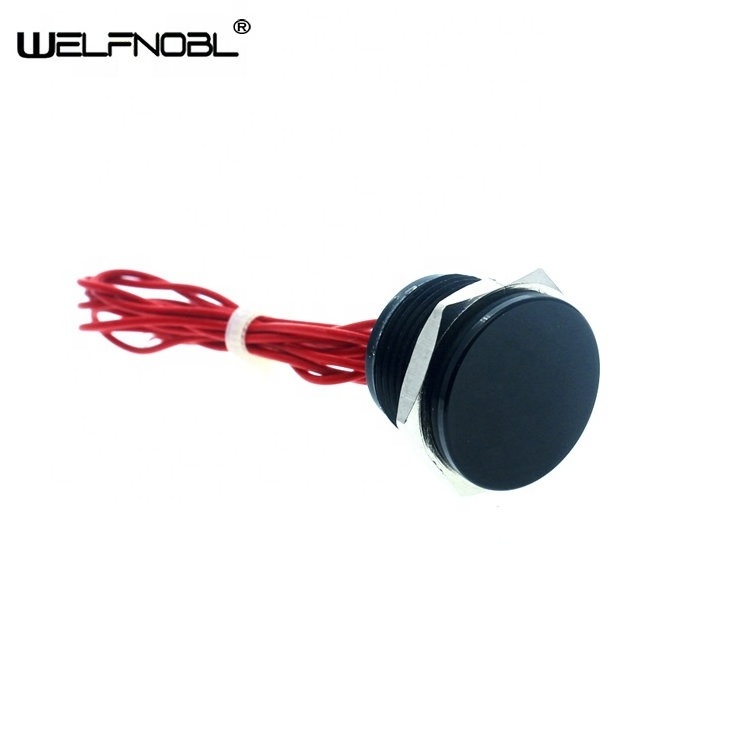 Ready to Ship 16mm Metal Momentary 12V IP68 Touch Waterproof Wired Piezoelectric Push Button24V Piezo Switch