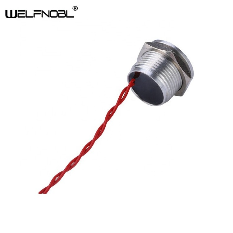 Ready to Ship 16mm Metal Momentary 12V IP68 Touch Waterproof Wired Piezoelectric Push Button24V Piezo Switch