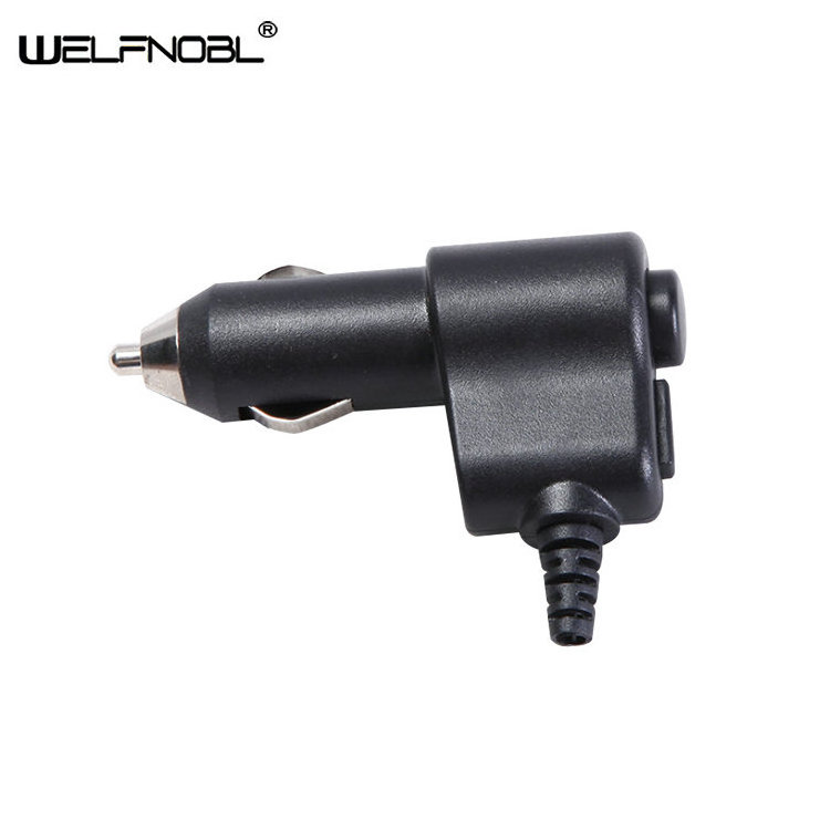 Welfnobl 12V DIN Gun Shaped Cigarette Lighter Power Socket With Push Botton Switch Universal Plug Adapter  Cable  For Car/Boat