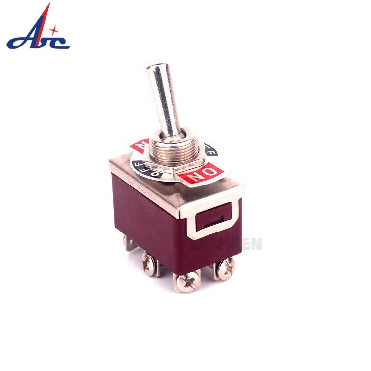 IP67 Toggle Switch Flat Handle On-Off SPDT 3P Single Side Momentary Miniature Led Toggle Switch