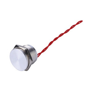 16mm 12V No Led Momentary Type 1NO Stainless Steel IP68 Waterproof Touch Piezo Switch For Boat