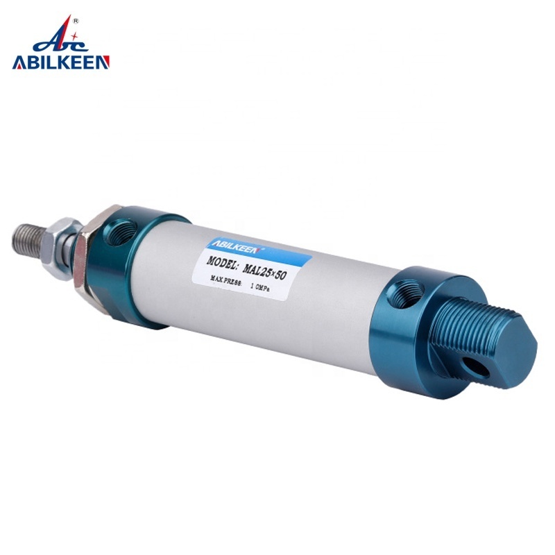 Mini Double Acting High Density MAL Series Magnetic Aluminium Alloy Piston Vibrator Compressed Air Pneumatic Cylinder