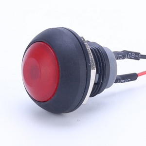 Fast Shipping Plastic 2 Pin Red Head Reset Momentary ON Start 12mm Push Button Switch With 10mm Wire Mini Connector