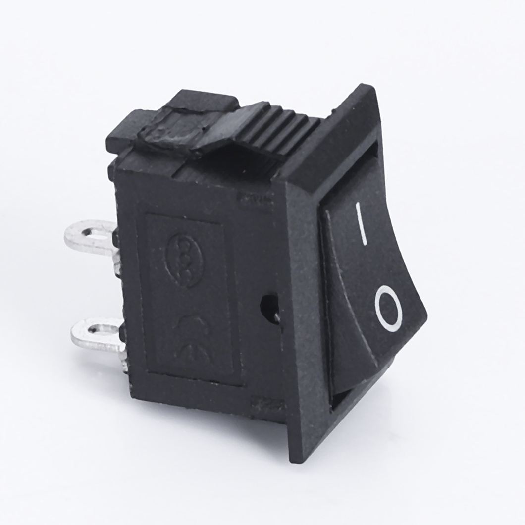 Rectangle Rocker Switch 6 A 19.2*13mm Black PA66 ON-OFF Short 2PIN Mini Rectangle Rocker Switch for Water Dispenser