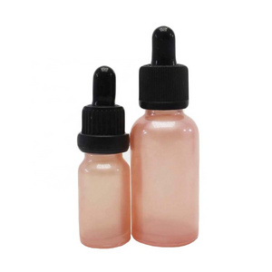 15ml 30ml glass perfume bottle pink body oil glass dropper bottle RGB-435C