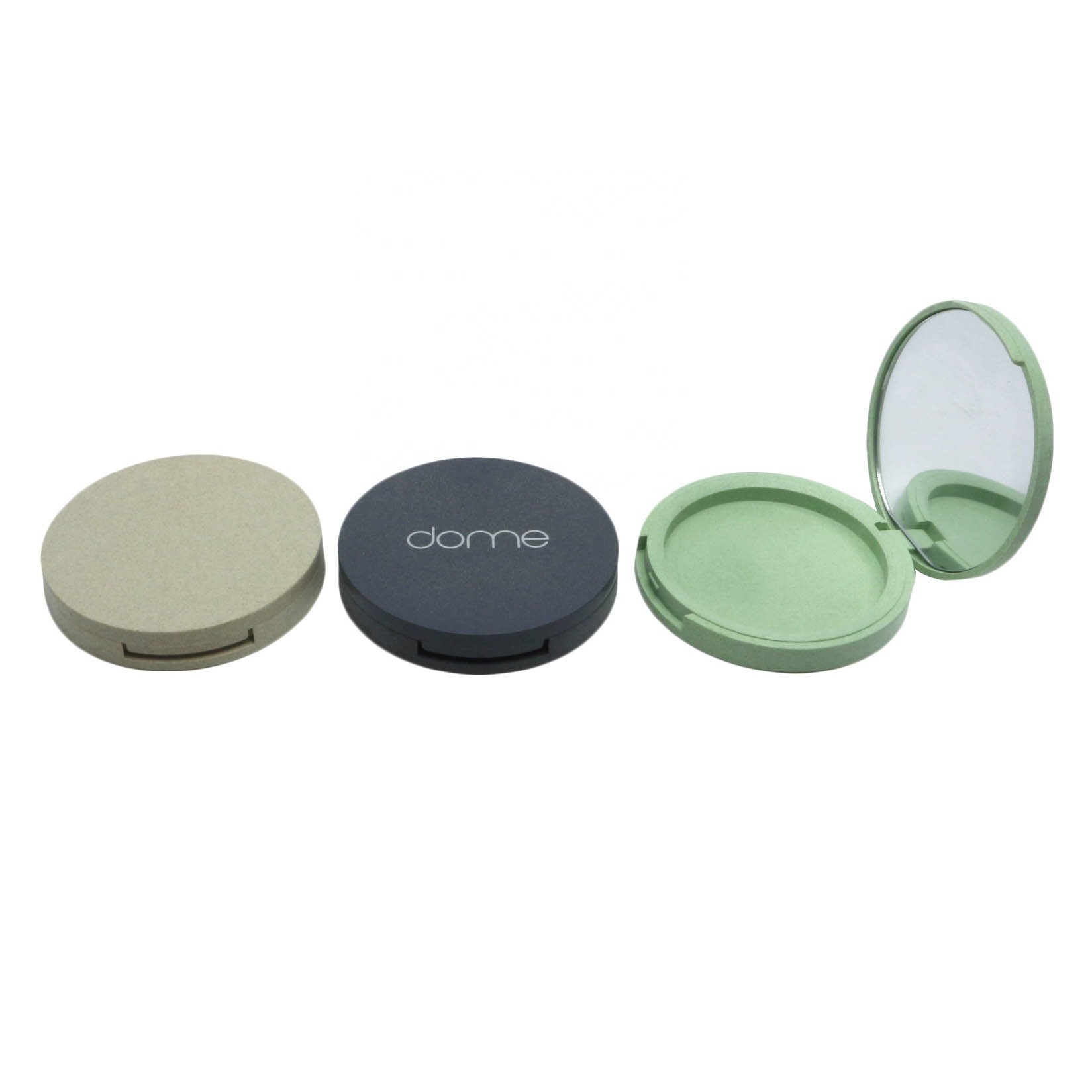 empty compact powder case custom colors 12ml wheat straw powder compact case PLA-CC100