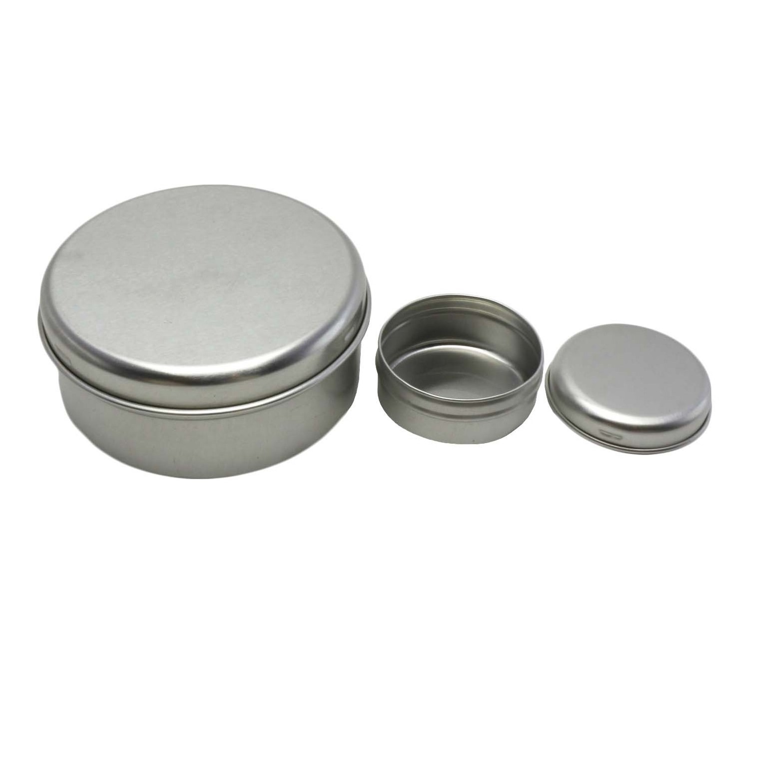 round snap tin cnas 50g 100g 150g lip balm container aluminum tin box AJ-CC104