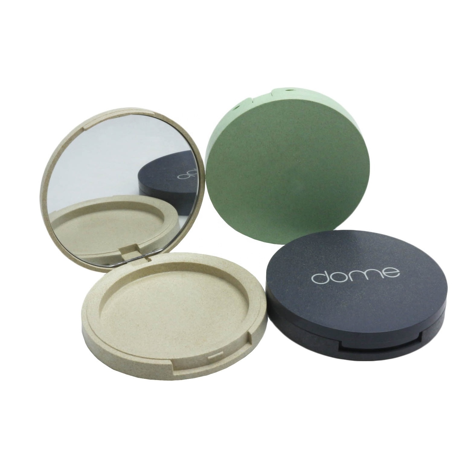 empty compact powder case custom colors 12ml wheat straw powder compact case PLA-CC100