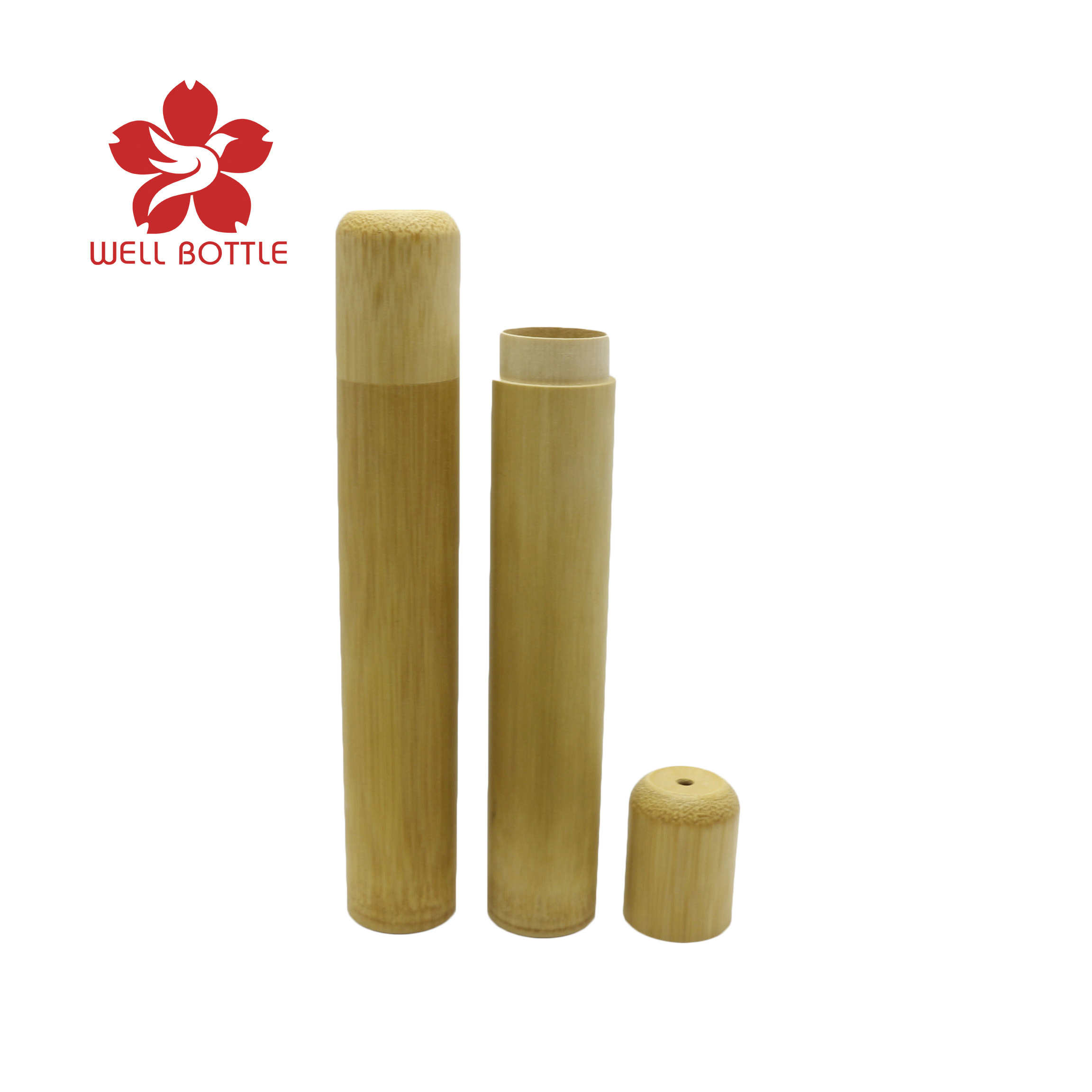 100% Biodegradable eco friendly zero waste toothbrush holder bamboo toothbrush with travel toothbrush case L26E