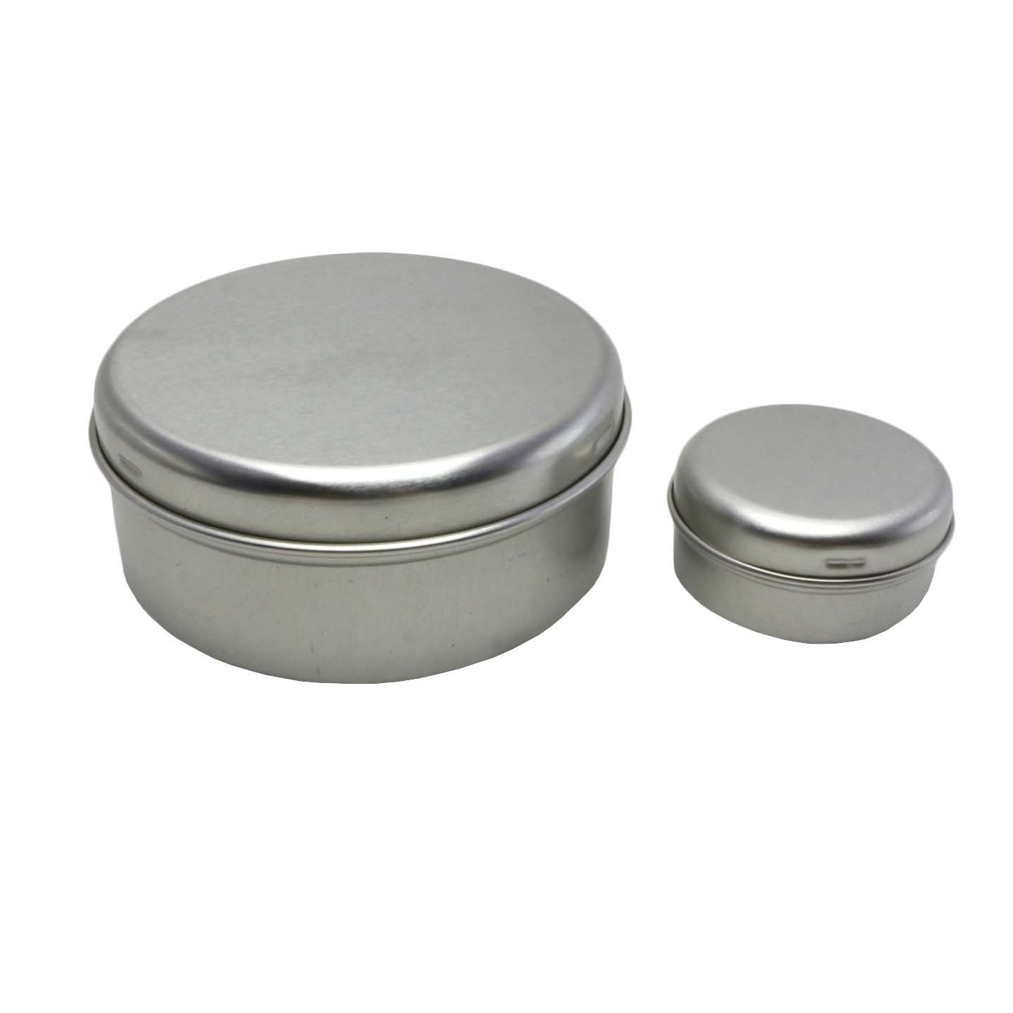 round snap tin cnas 50g 100g 150g lip balm container aluminum tin box AJ-CC104