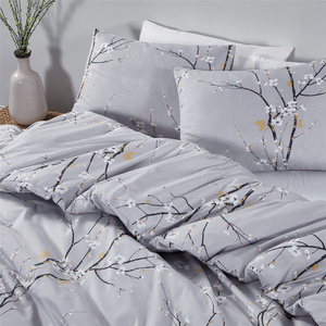 Factory Custom Wholesale Cheap 3pcs Polyester Printed duvet cover bedding set