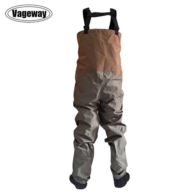 Manufacture waterproof nylon breathable neoprene spike camo wading suit pant botas para de pesca fly fishing chest hunting wader