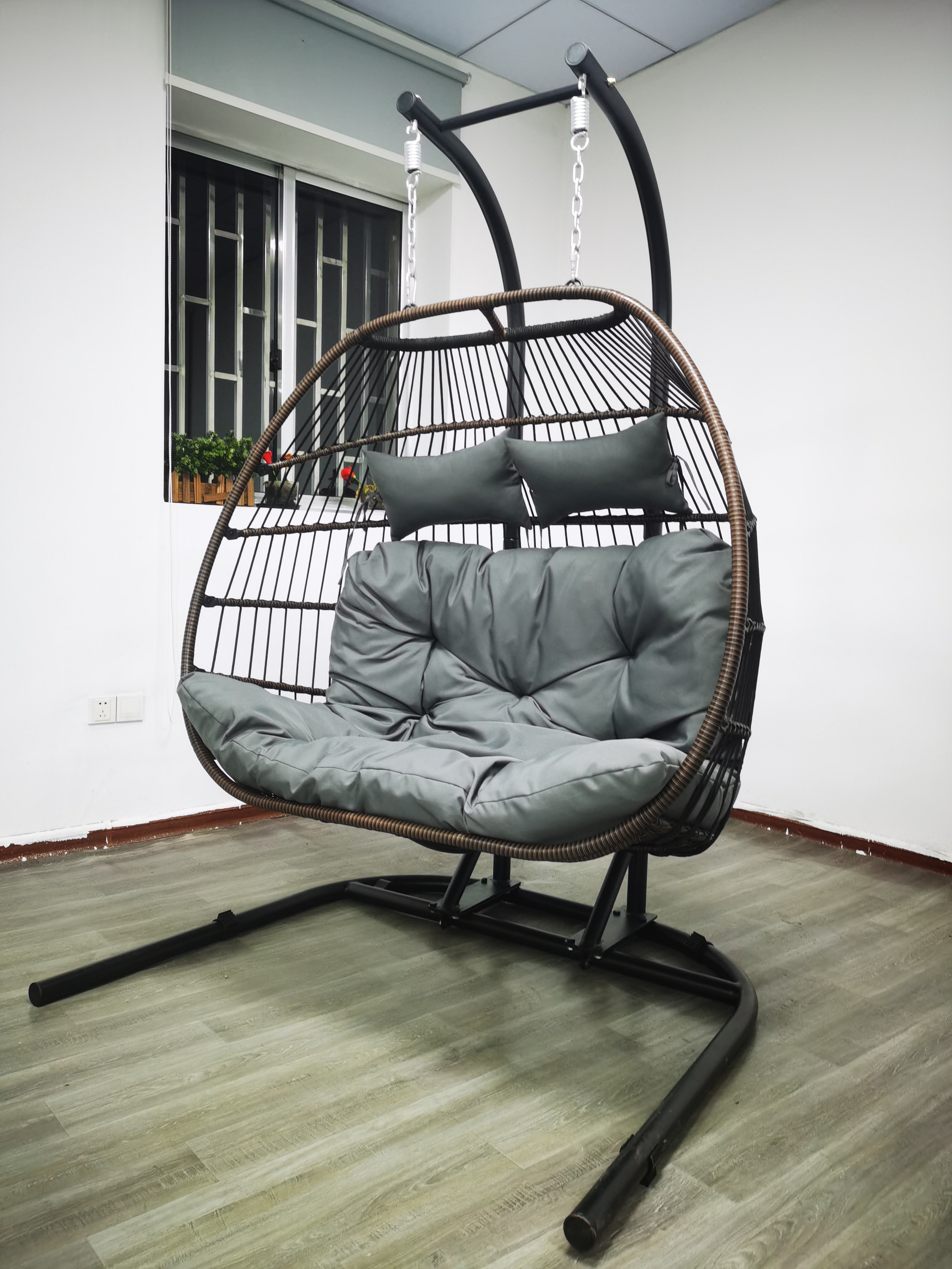 Indoor Hanging Swing Egg Chair swing garden swing chairs outdoor 2 seats